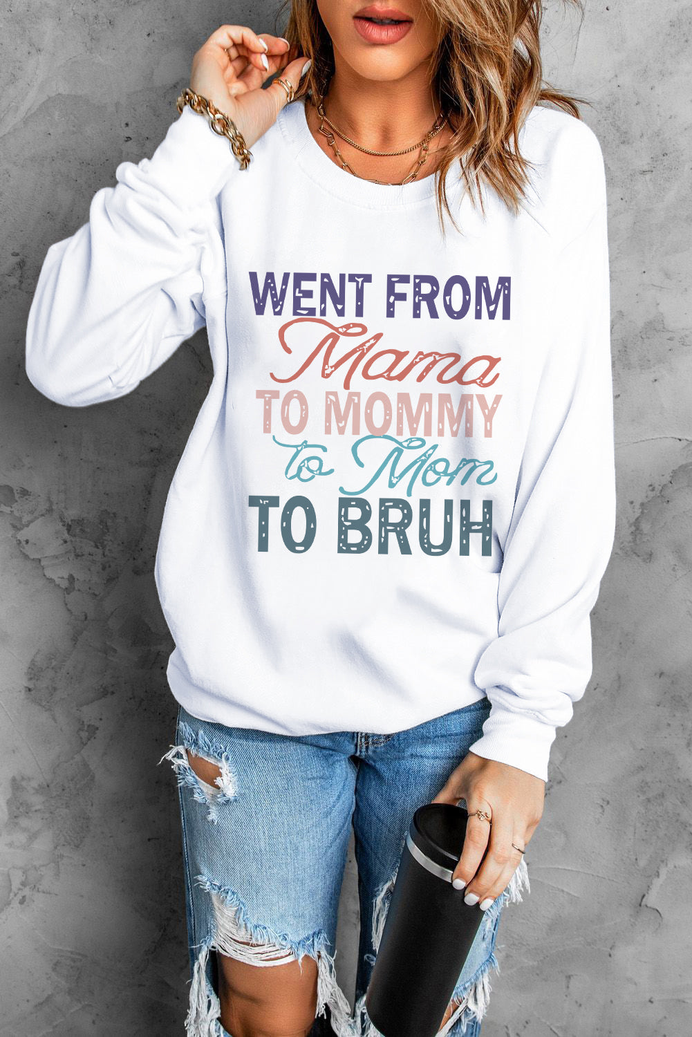 Mommy, Mom, Bruh Crewneck Sweatshirt